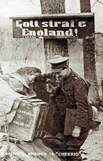 Gott: British soldier in former German area, WW1