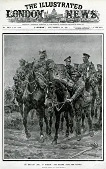British soldier on return from battle 1914