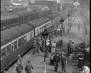 British Soldiers Boarding Trains Taking Them