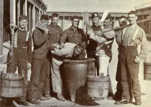 Executing: British soldiers with cleavers