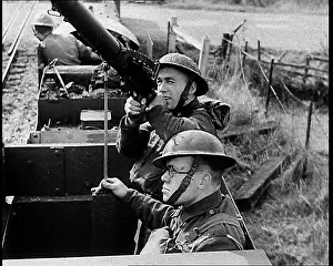 Improvised: British Soldiers Manning a Machine Gun on an