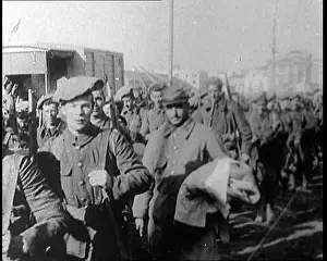 Thessaloniki: British Soldiers Marching Past the Camera In