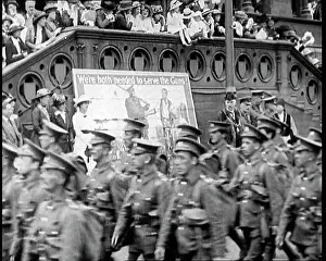 Needed: British Soldiers Marching Past A Crowded Podium