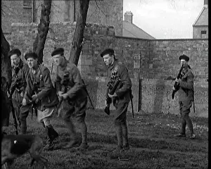 Practicing: British Soldiers Practicing Using Dogs To Hunt Rebels