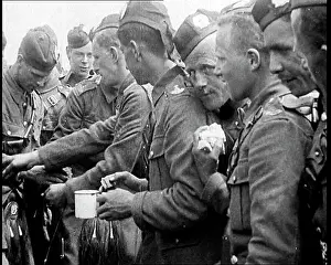 Mugs: British Soldiers Standing Around and Drinking From Mugs