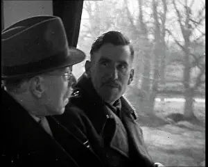 Happily: British Soldiers Talking Happily on a Train