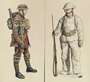 Padded: Two British soldiers, WW1