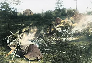 Passchendaele: British Sopwith triplane crash, Passchendaele, WW1