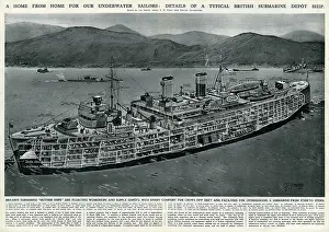Depots: British submarine depot ship by G. H. Davis
