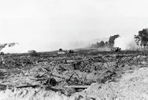 Minenwerfer: British tanks under German fire, WW1