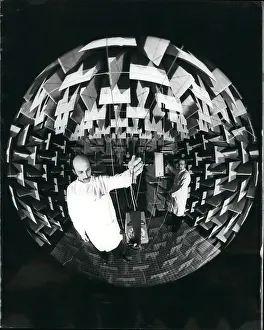 Avant: British Telecom test telephone in anchoic chamber, London