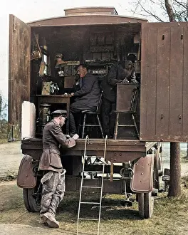British telephone exchange for observation balloon, WW1