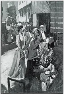 Haggling: British travellers in a Cairo bazaar