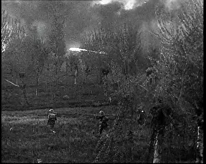 Throwers: British Troops Advancing Through a Wood in