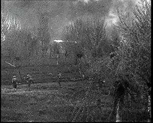 Throwers: British Troops Advancing Through a Wood in