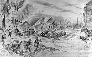 Montfort: British Troops fighting at Aanderberg Crossroads; Second Wor
