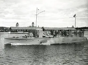 Lifebelt: British troops on Jolly Roger gunboat, Russian Civil War