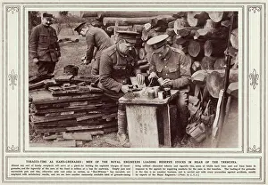Recycle: British troops making hand grenades, WW1