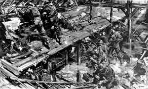 Ervine: British Troops making a stand near Dunkirk; Second World War