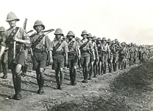 Baghdad: British troops marching to Baghdad, Mesopotamia, WW1