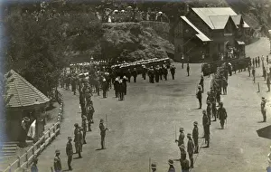 Simla: British troops on parade, Simla, Himachal Pradesh, India