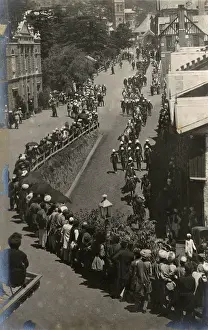 Simla: British troops on parade, Simla, Himachal Pradesh, India