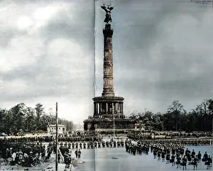 Konigsplatz: British Troops Parading in Berlin, Second World War, 1945