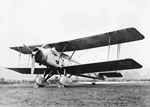 Wildebeest: British Vickers Vildebeest biplane on an airfield
