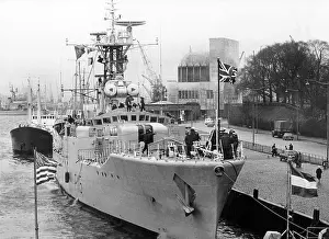 Precursor: British warship in the harbour of Rotterdam