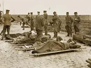 Stretcher: British wounded on the Continent
