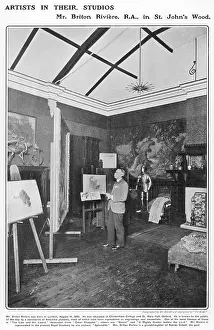 Riviere: Briton Riviere in his studio