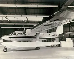 Bembridge: Britten-Norman BN2 Islander G-AVCN on a full-size float
