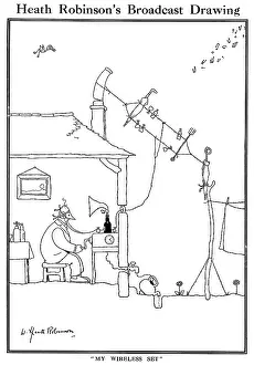 Broadcast drawing by William Heath Robinson