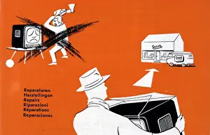 Demolishing: broadcast, television, drawing from Graetz manual