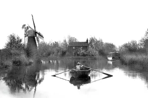 Stalham: The Broads, Hunsett Mill on River Ant at Stalham c1925