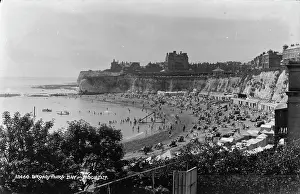 Huts: Broadstairs Bay Beach Scene