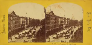 Stereograph: Broadway, near Bowling Green