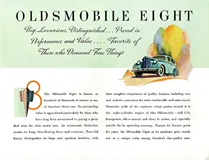 Typography: Brochure illustration, Oldsmobile Eight