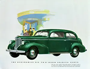Emerging: Brochure illustration, Oldsmobile Six