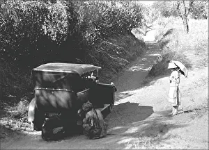 Puncture: Broken-down car - Baroda, India