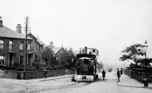Thornbury: Broken-down steam tram, Thornbury