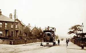 Thornbury: Broken-down steam tram, Thornbury