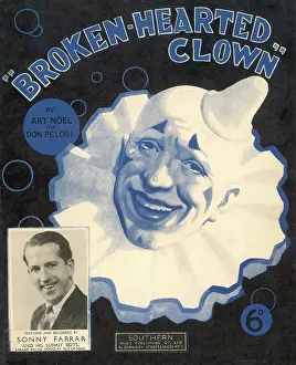 Illustrates: BROKEN HEARTED CLOWN