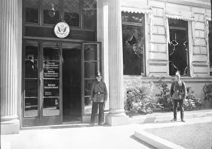 Attache: Broken windows at the American Consulate in Berlin, 1931