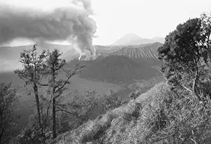Erupt: Bromo Volcano erupting in East Java, Indonesia