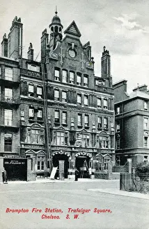 Frontage: Brompton Fire Station, Trafalgar Square, Chelsea, London