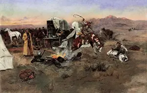 Ranch: Bronc in Cow Camp