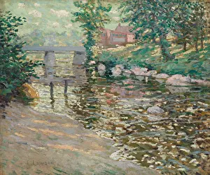Representational: THE BRONX RIVER, by Ernest Lawson, 1910, Canadian-American
