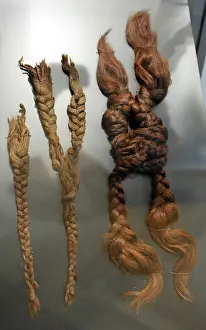 Braided: Bronze Age. Four interlaced plaits. From Farup at Vindum, ce