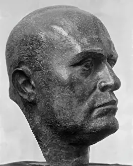 Duce: Bronze bust of Benito Mussolini